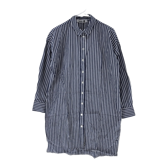 Benin Women's Striped Button Down Tunic Shirt -6 - Picture 2 of 7